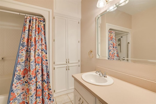 414315 E 1080th Rd, Checotah, OK 74426 - full bathroom featuring vanity and tile patterned flooring