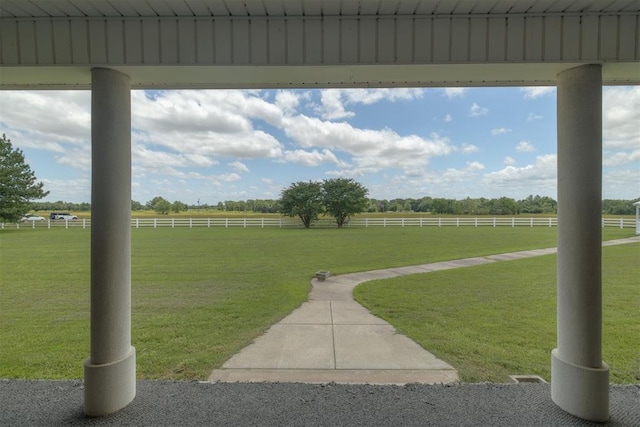 414315 E 1080th Rd, Checotah, OK 74426 - view of yard featuring a view of countryside