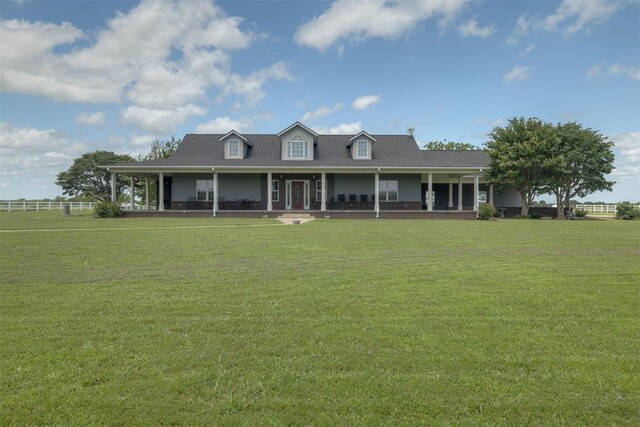 414315 E 1080th Rd, Checotah, OK 74426 - farmhouse with a front lawn and a porch