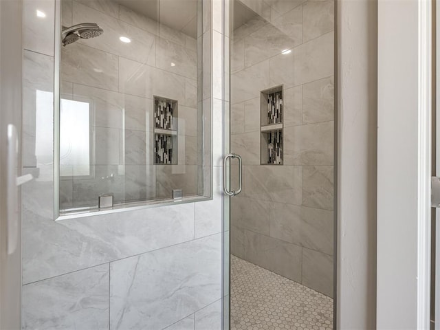 bathroom with walk in shower