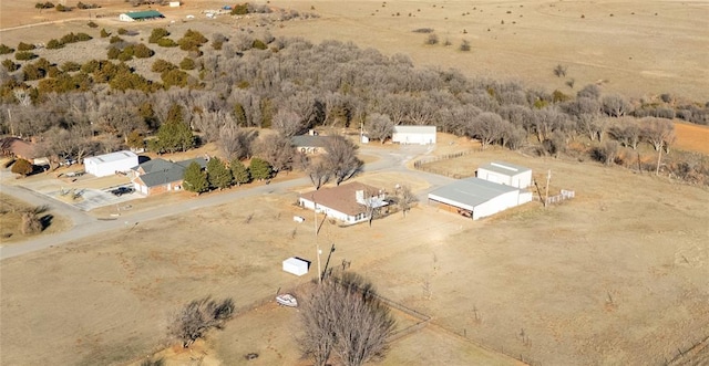 aerial view with a rural view