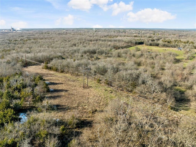 aerial view with a rural view