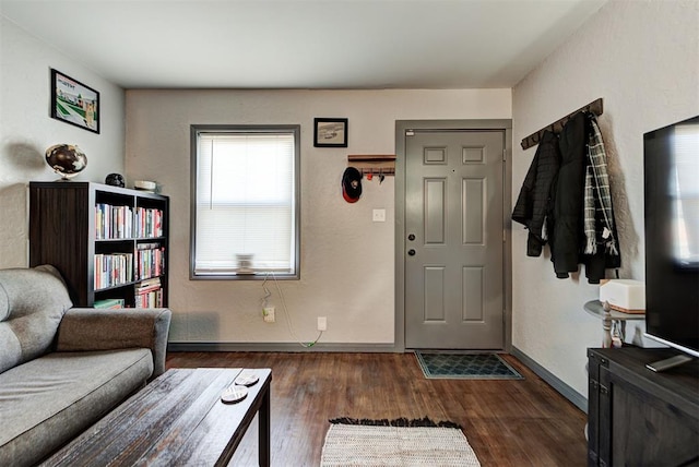 entryway featuring dark hardwood / wood-style floors