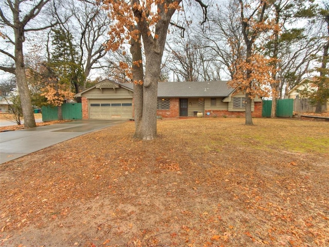 ranch-style home with a garage