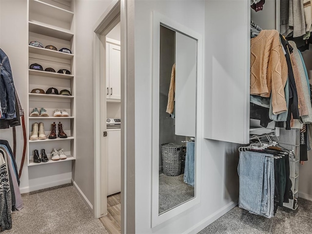 view of walk in closet