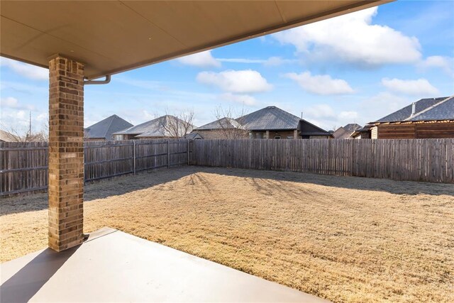 view of yard with a patio area