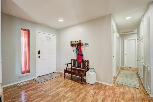 foyer featuring light hardwood / wood-style flooring