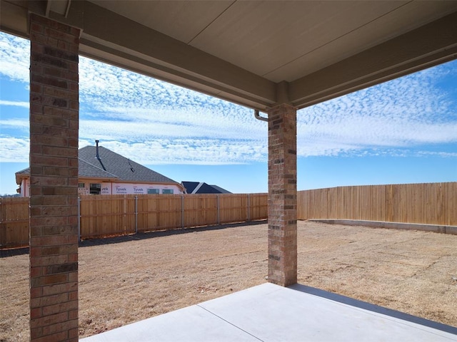 view of patio / terrace with a fenced backyard