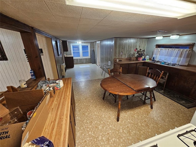 dining area with sink