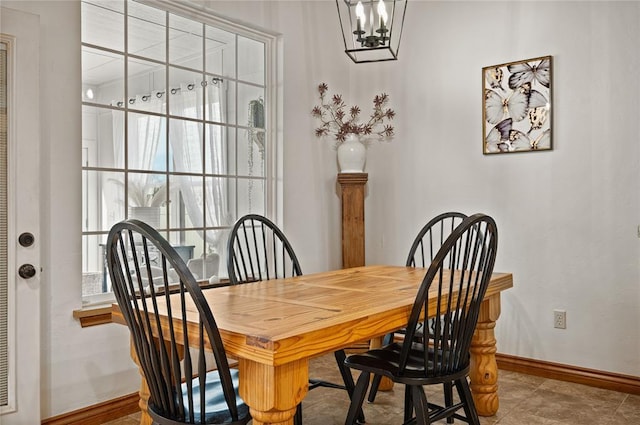 view of dining space