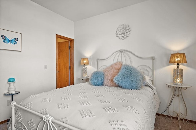 bedroom with carpet floors