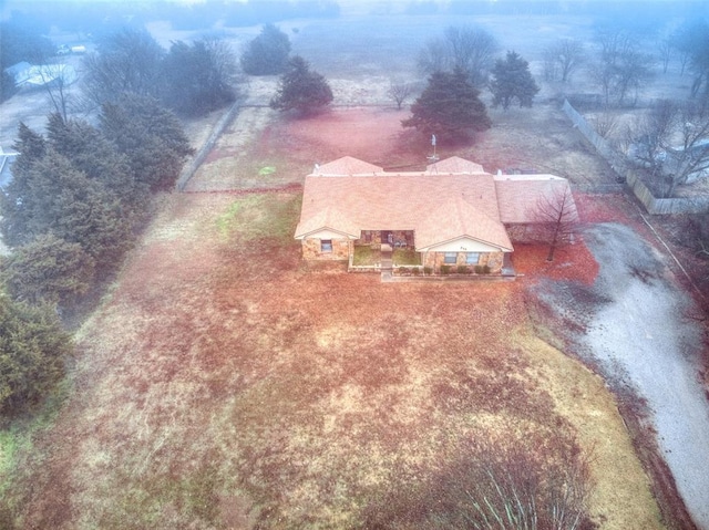 drone / aerial view featuring a rural view