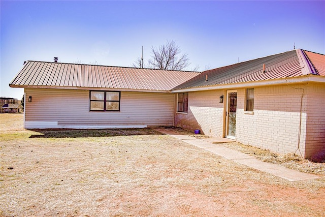 view of single story home