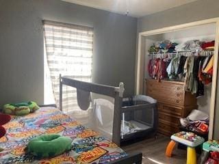 bedroom featuring a closet