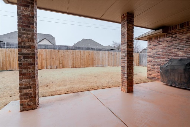 view of patio / terrace with area for grilling