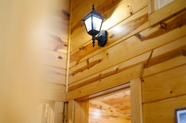 interior details with wood walls