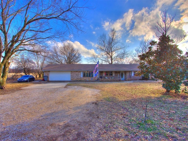 ranch-style house with a garage