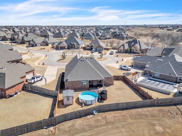 bird's eye view featuring a residential view