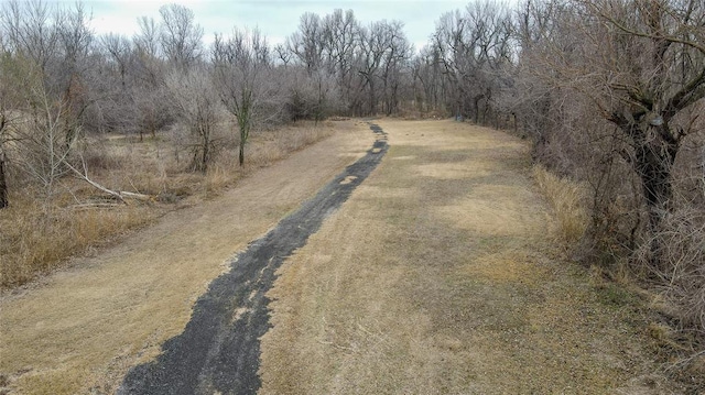 view of road featuring a rural view