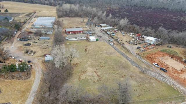 bird's eye view featuring a rural view