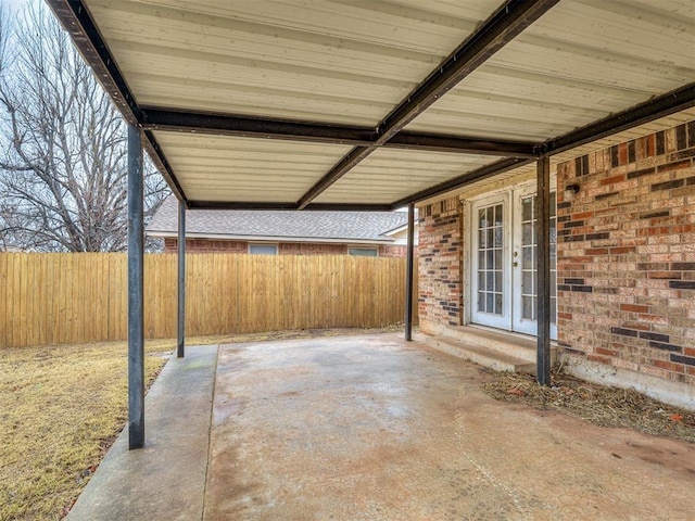 view of patio / terrace with french doors