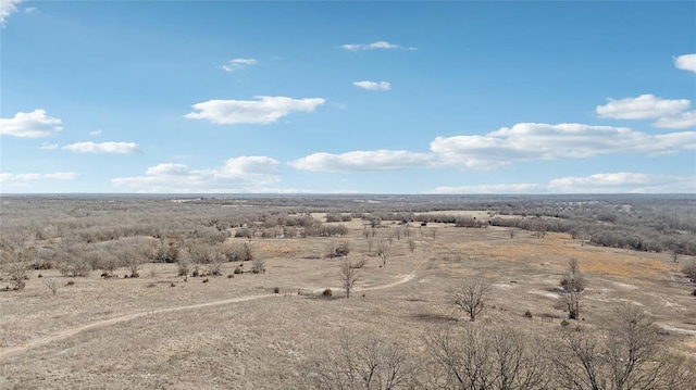 aerial view with a rural view