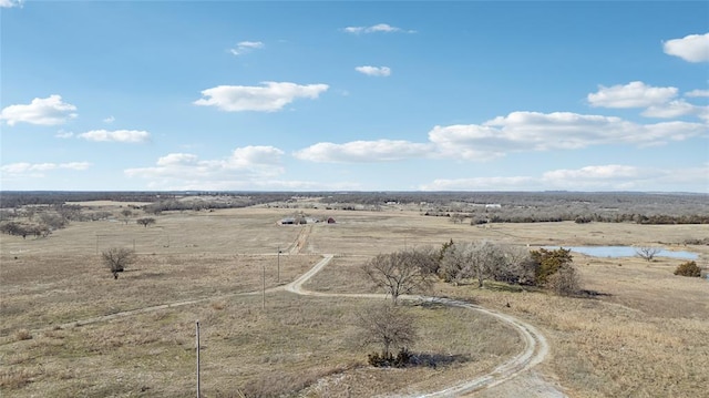 drone / aerial view with a rural view