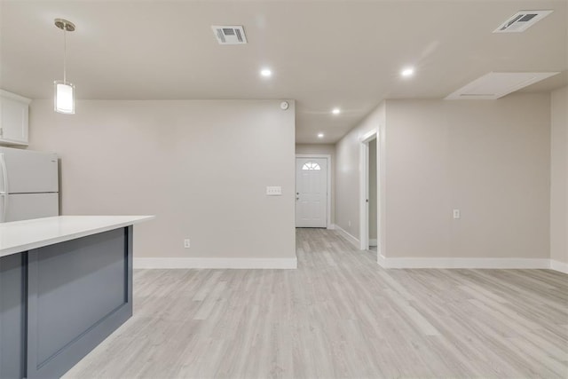 interior space featuring light wood-type flooring