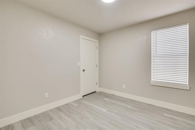 empty room featuring light hardwood / wood-style flooring