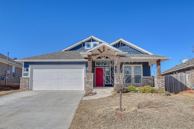 craftsman-style home featuring a garage