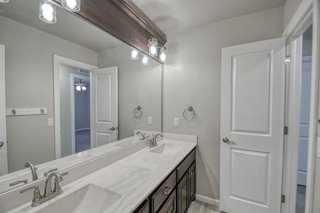 bathroom with vanity