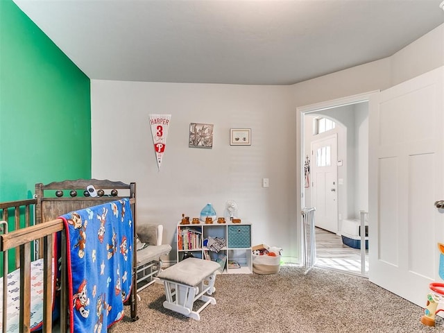 view of carpeted bedroom