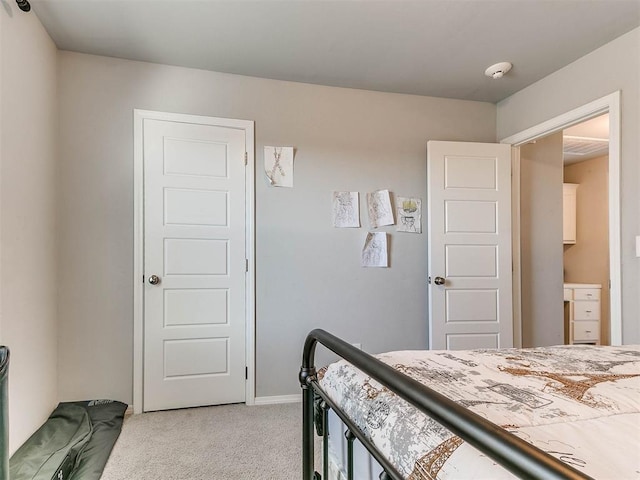 view of carpeted bedroom