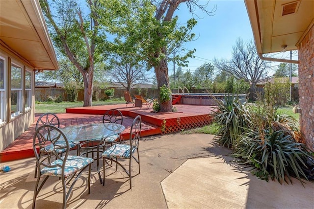 view of patio / terrace featuring a deck