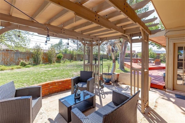 view of patio / terrace with a deck