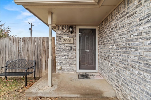 view of doorway to property