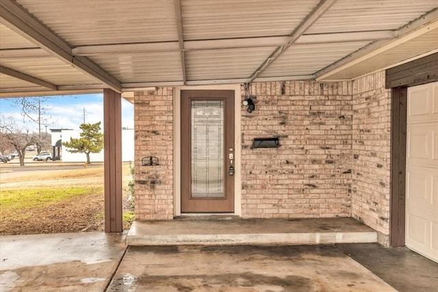 view of doorway to property