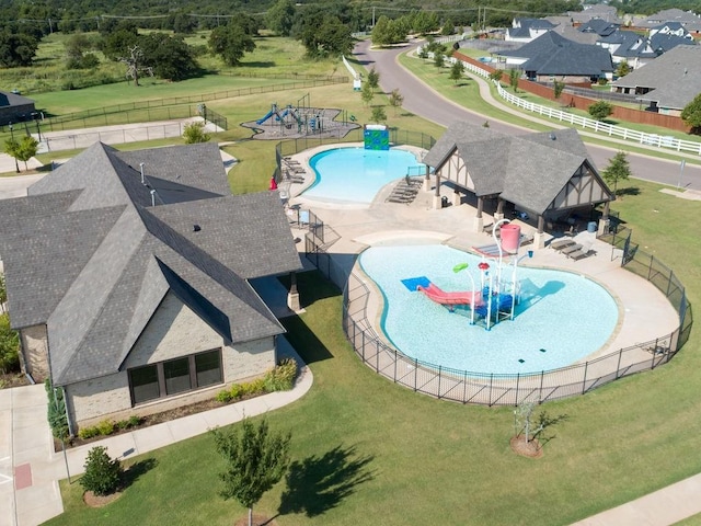 birds eye view of property