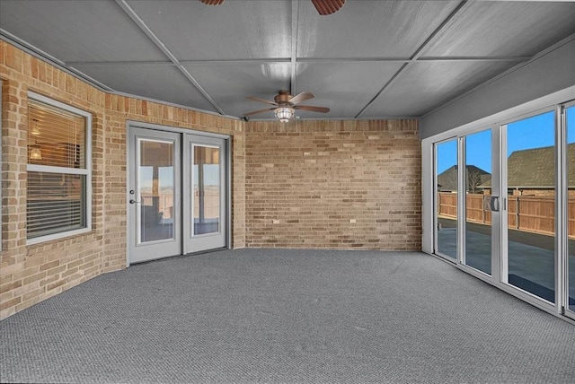 view of patio with ceiling fan