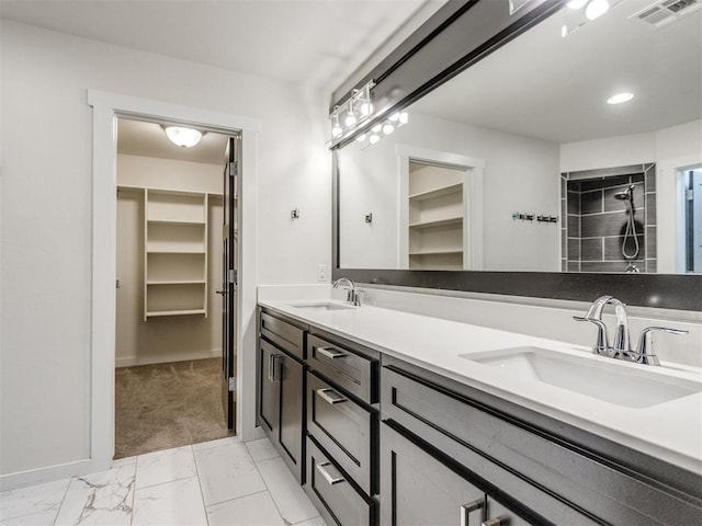 bathroom featuring vanity