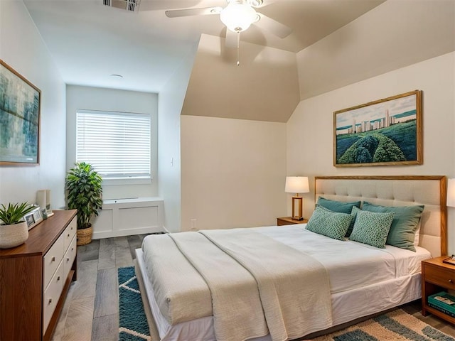 8909 NW 129th St, Oklahoma City, OK 73142 - bedroom featuring ceiling fan and wood finished floors