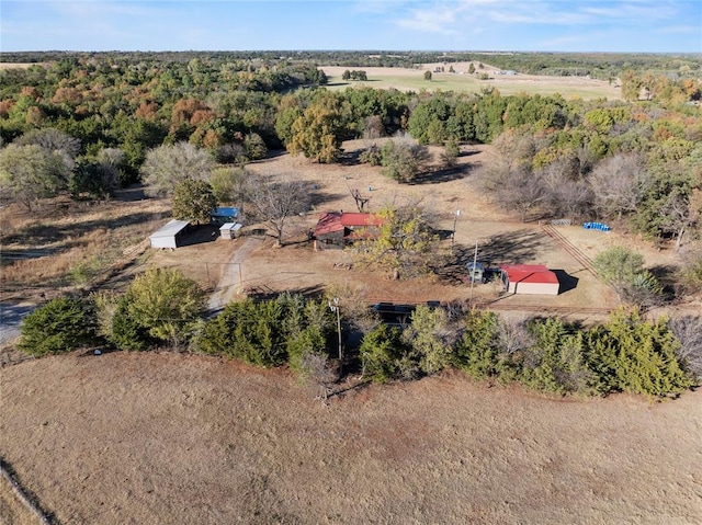 drone / aerial view featuring a rural view