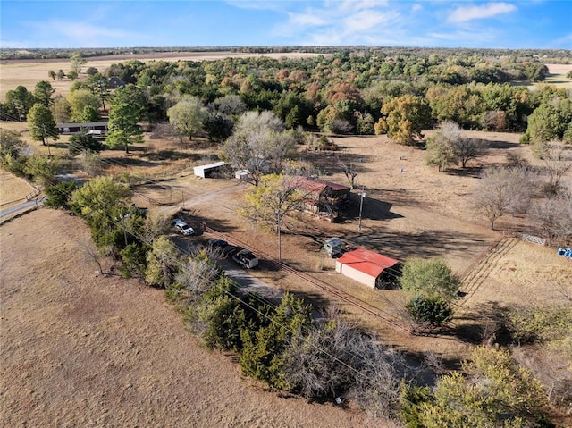 bird's eye view featuring a rural view