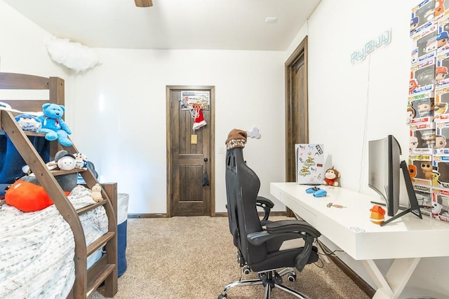 office featuring light colored carpet