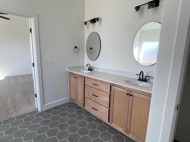 bathroom with vanity