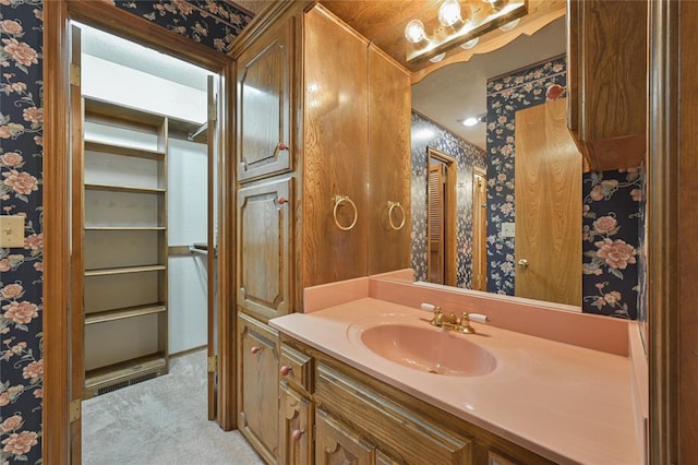 bathroom with vanity