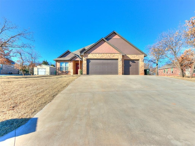 craftsman-style house featuring a garage