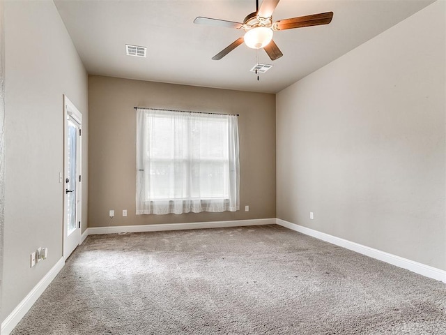 9015 Tall Oaks Dr, Guthrie, OK 73044 - carpeted spare room featuring a ceiling fan and baseboards