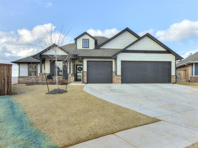 craftsman-style home featuring a garage