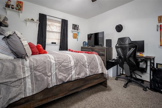 bedroom featuring carpet